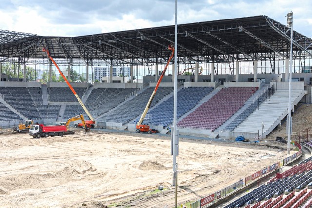 Stadion Pogoni Szczecin w przebudowie