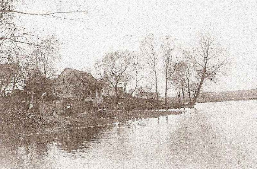 Nad Brynicą (zdjęcie z 1904 roku,własność E.Tomali).Od lewej...