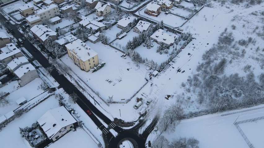Zima 2021 w Radomsku. Tak wygląda zimowe miasto z lotu ptaka...