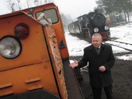 Pasjonat ma już dwie lokomotywy. Jedna z nich pracowała w cegielni w Krzanowicach. Fot. Aleksander Król