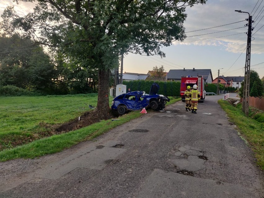 Wypadek w Makowicach (w gminie Skoroszyce).