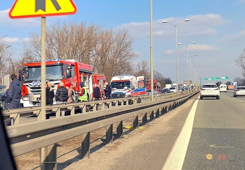 Wypadek na trasie Dk 86 w Katowicach