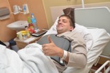 Marcin Biniaś - strażak, który sam został poszkodowany w poniedziałkowym zdarzeniu