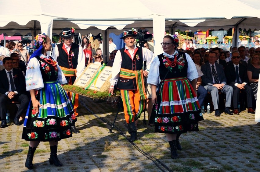 Dożynki powiatowe w Zelowie 2019. Starosta i burmistrz odebrali wieńce i nagrodzili rolników [ZDJĘCIA]