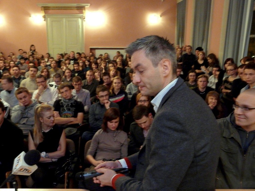 Robert Biedroń w Lublinie: Spotkał się ze studentami UMCS (ZDJĘCIA)