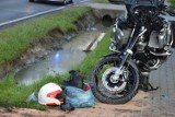 Tragiczny wypadek pod Skierniewicami. Ciężko ranny motocyklista