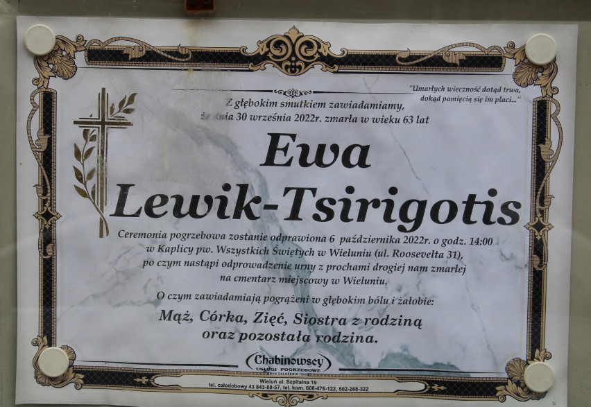 Nie żyje Ewa Lewik-Tsirigotis, ostatnia dyrektor Kolegium Nauczycielskiego w Wieluniu i wiceprezes stowarzyszenia "Po prostu żyj"