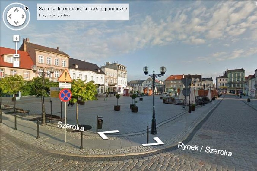 Rynek w Inowrocławiu na Google Street View