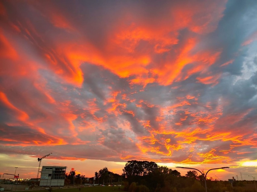 Niebo nad Wrocławiem 20.10.2021