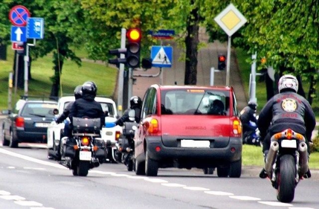 Motocykliści z Klubu Knight Riders w drodze do Ośrodka WORD.
Fot. Mariusz Reczulski