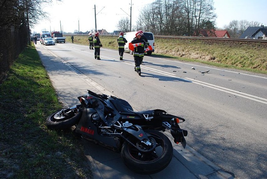Gryfino - śmiertelny wypadek motocyklisty