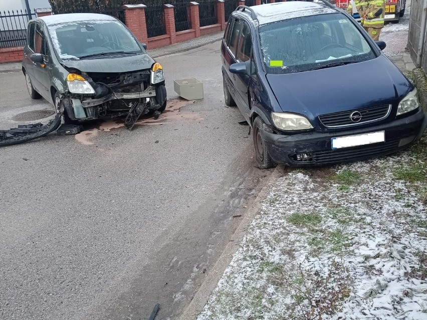 Stłuczka na ulicy Różanej w Busku-Zdroju