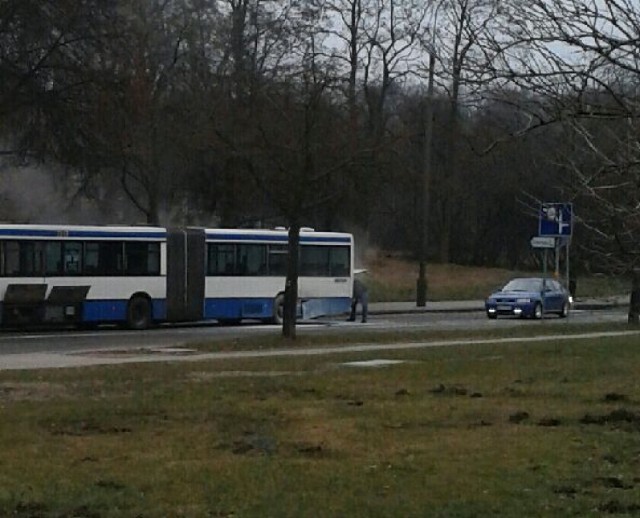 Pożar autobusu w Gdyni