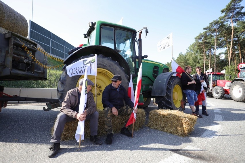 Protest rolników 24 sierpnia 2021 w Kołaczkowie...