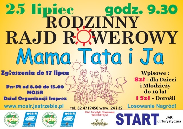 MOSiR w Jastrzębiu: rodzinny rajd rowerowy