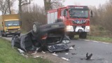 Wypadek drogowy w Cierpiętach - dwie osoby poszkodowane 