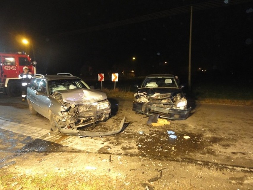 Wypadek w Przysiece z udziałem dwóch aut
