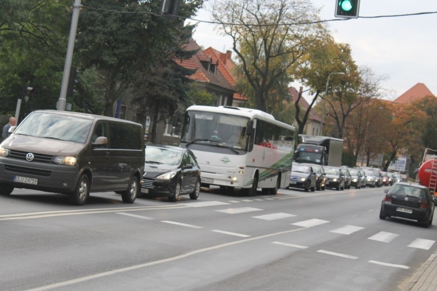 Głogów stanął w korkach