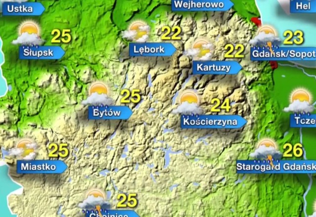 Prognoza pogody dla Pomorza na poniedziałek, 10 lipca 2017