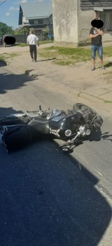 Wypadek w Chwarzenku 14.06.2020. Motocyklista uniknął zderzenia z autem osobowym [ZDJĘCIA]