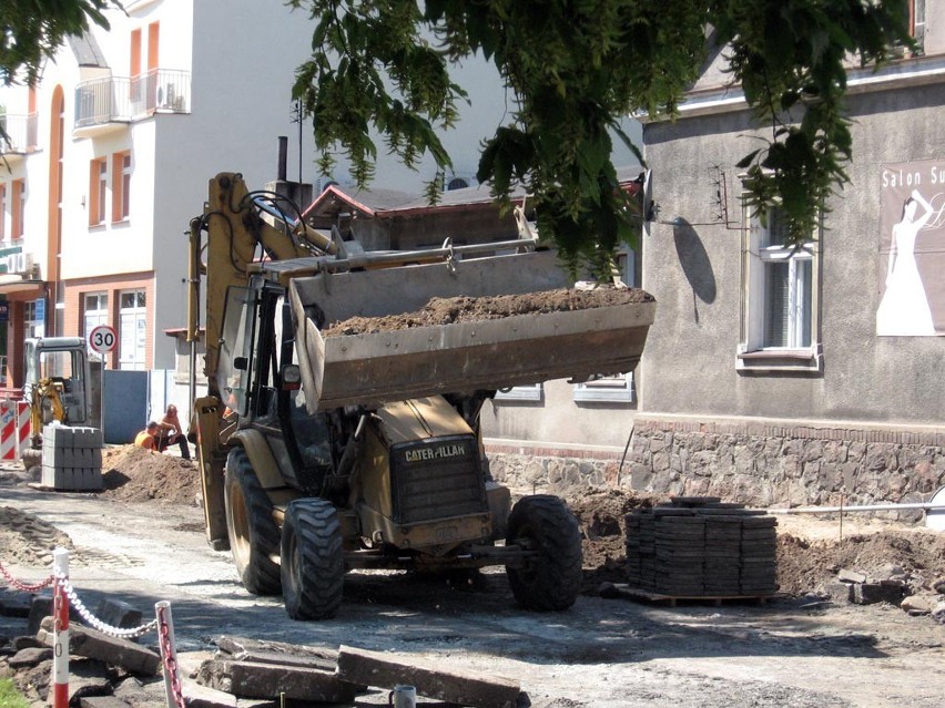 Zamknięte skrzyżowanie we Wrześni