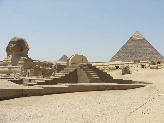 pyramids and sphinx