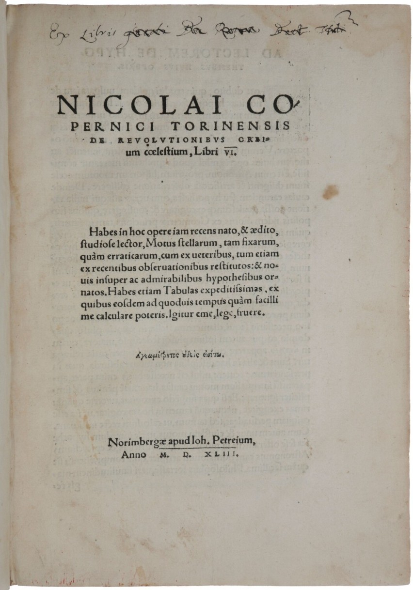 Dzieło Kopernika za 2,5 miliona dolarów. Wyjątkowy egzemplarz "De Revolutionibus" wystawiony na sprzedaż