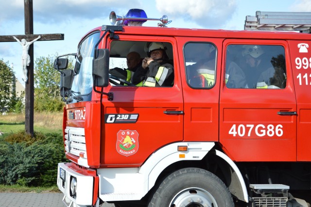 Na zdjęciu  wóz bojowy OSP w Słosinku w gminie Miastko