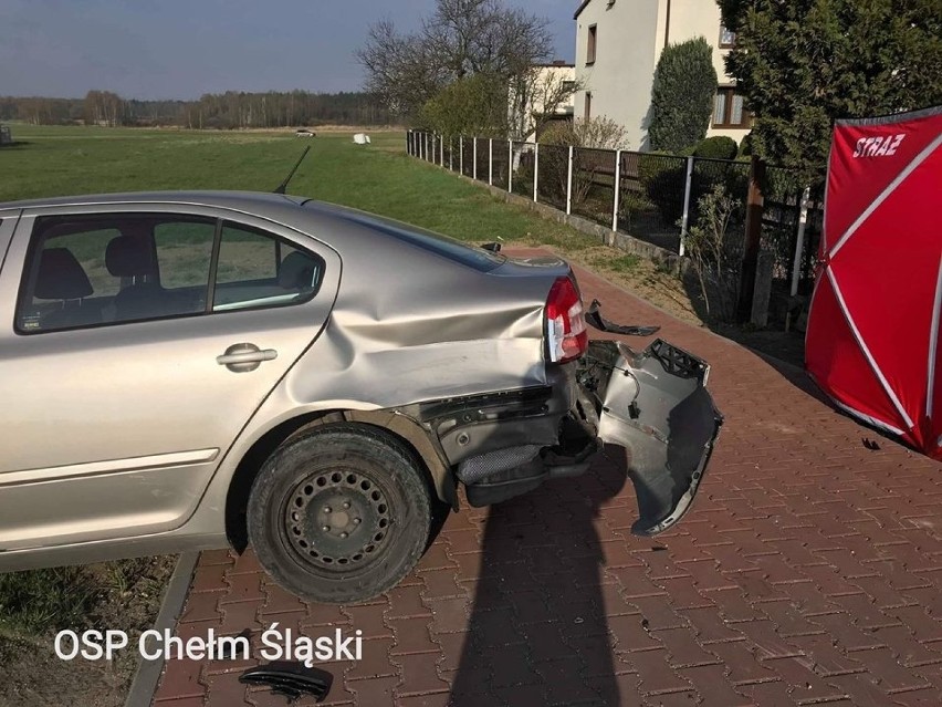 Chełm Śląski: Śmiertelny wypadek na drodze do Imielina. Zginął kierowca bmw