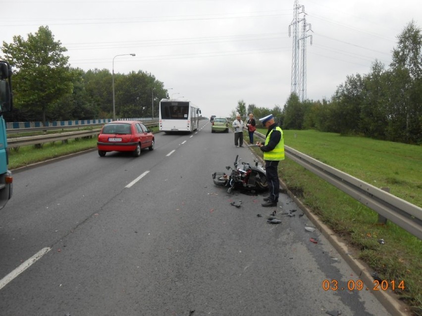 Bytom : Wypadek na ul. Wrocławskiej. Ranna motocyklistka