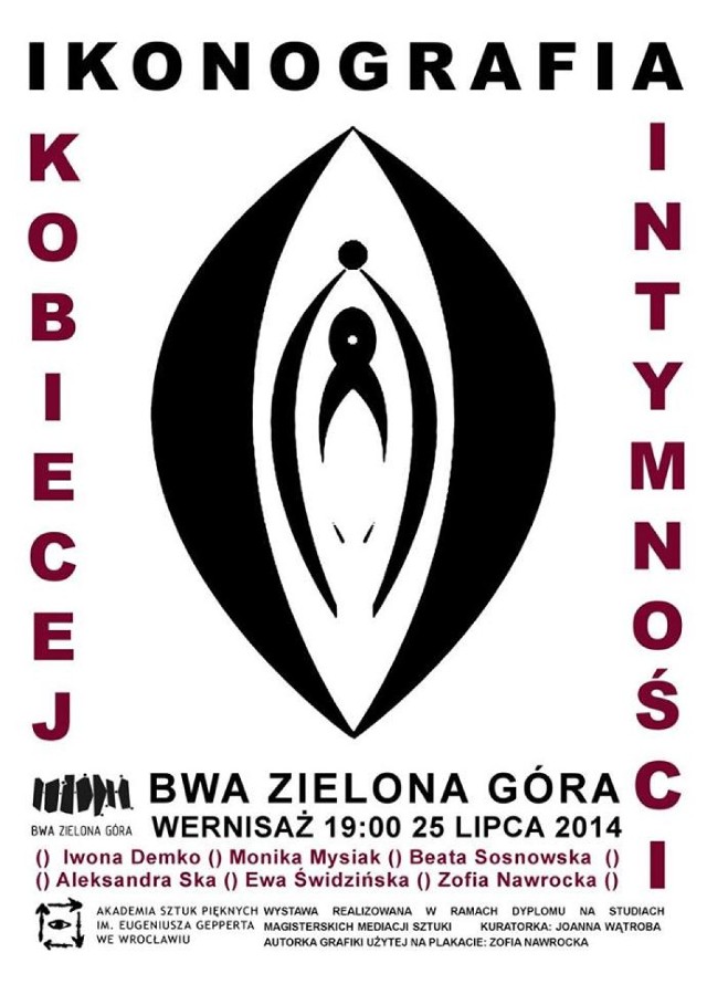 Ikonografia Kobiecej Intymności,  25.07 (piątek) o godz. 19:00 w Galerii BWA w Zielonej Górze.