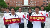 Młodzi Chińczycy dziękują kielczanom za pomoc i zagrzewają do walki (WIDEO) 