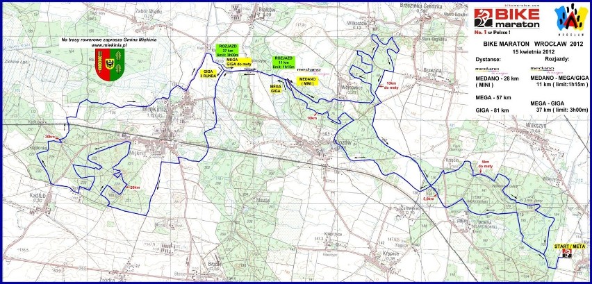 Poznaj trasy Bike Maraton Wrocław 2012 (MAPA)