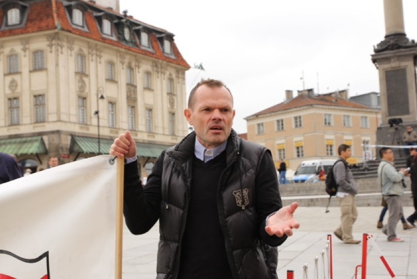 Protesty związkowców w Warszawie.