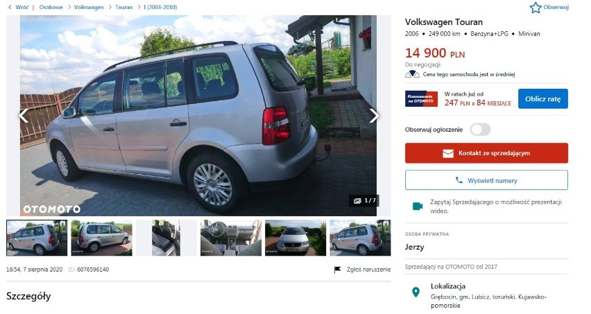 Volkswagen Touran

Rocznik: 2006 
Przebieg: 249 000 km...