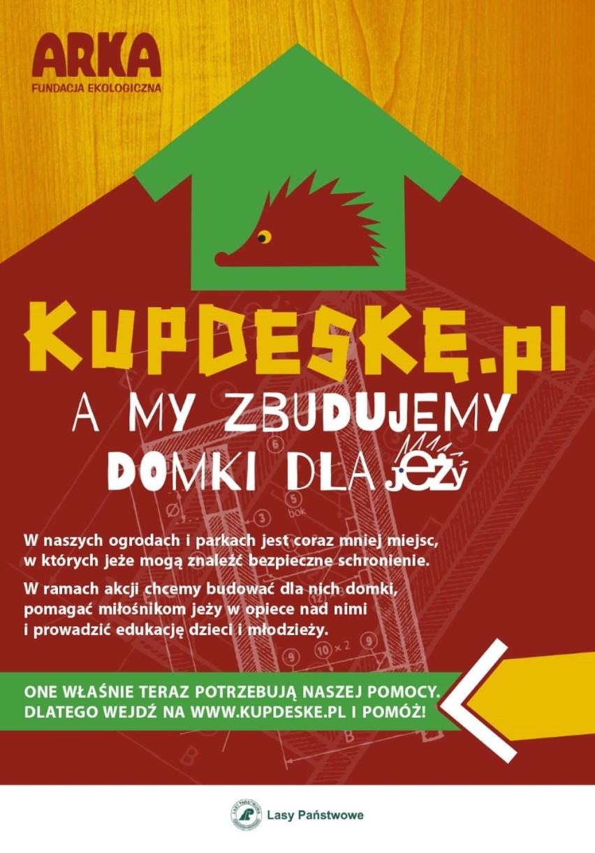 Kup deskę i pomóż jeżom. Fundacja Ekologiczna Arka inauguruje kolejną edycję swojej akcji