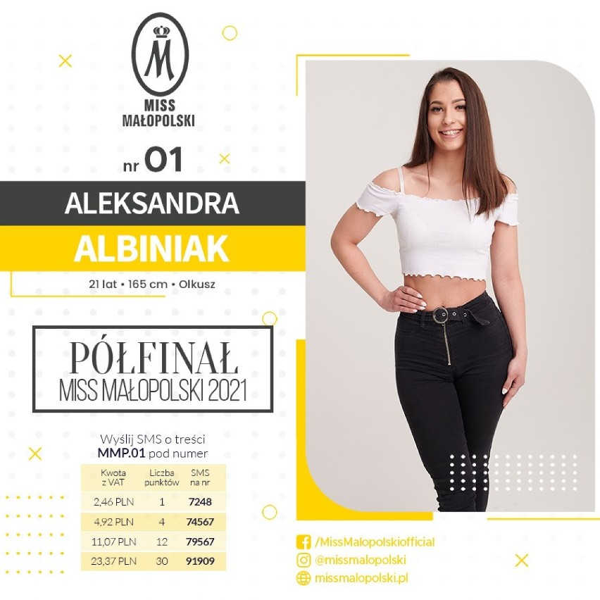 Miss Małopolski 2021. Dziewczyny z powiatów oświęcimskiego, chrzanowskiego, wadowickiego i olkuskiego walczą o koronę miss [ZDJĘCIA]