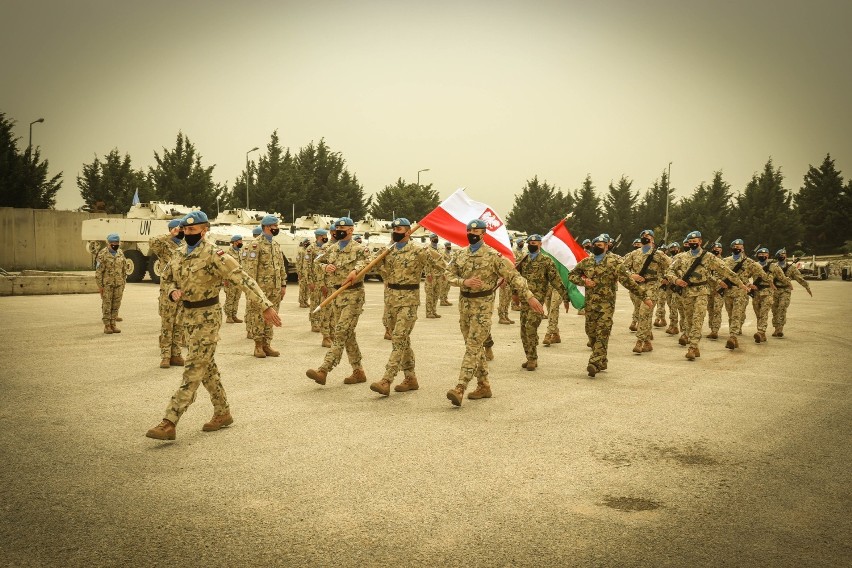 Żołnierze 2 batalionu piechoty zmotoryzowanej ze Stargardu świętowali w Libanie Dzień Przyjaźni Polsko - Węgierskiej. ZDJĘCIA