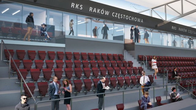 Tak na wizualizacjach prezentował się stadion Rakowa Częstochowa