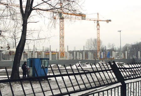 Plac budowy Centrum Handlowo - Usługowego &quot;Pogoria&quot;. Fot. Olgierd Górny