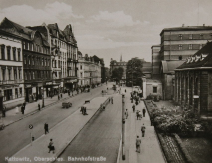Ulica Dworcowa w Katowicach, pierwsza połowa lat 40. XX w