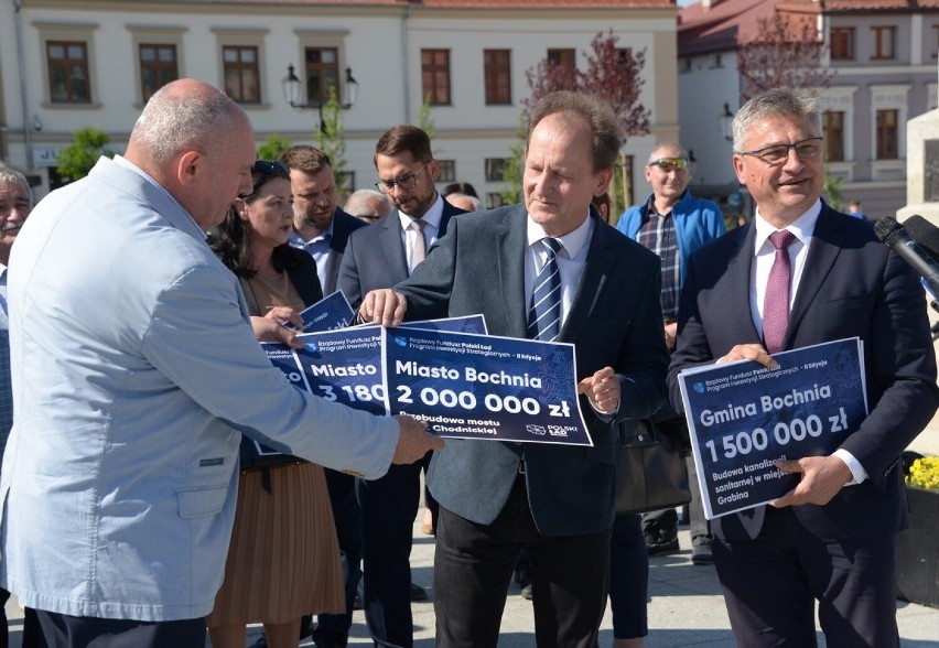 Wręczenie promes w II edycji Polskiego Ładu, Bochnia,...