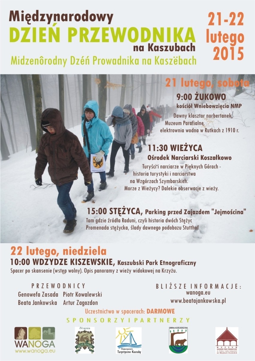 Dzień Przewodnika 2015 na Kaszubach - w Żukowie, Wieżycy, Stężycy i Wdzydzach Kiszewskich [PROGRAM]