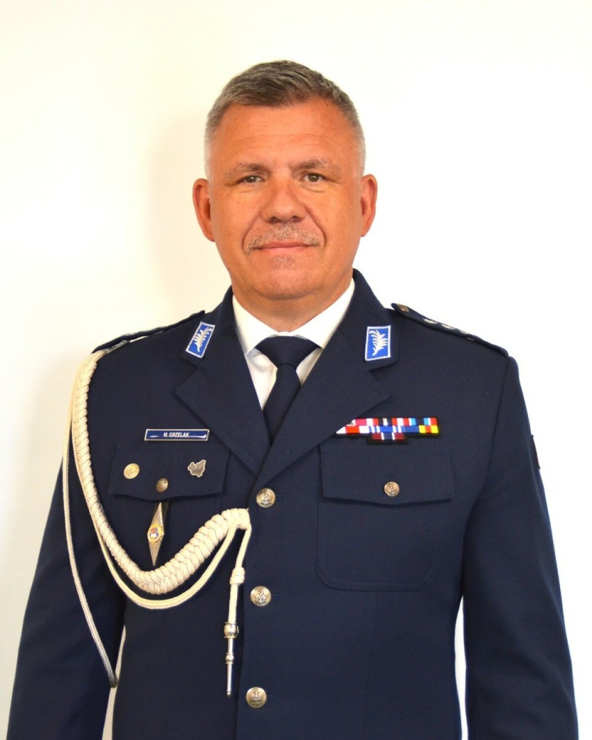 Inspektor Marcin Grzelak, nowy komendant policji w Łęczycy