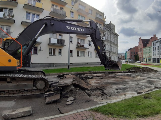 Prace na ulicy Koszalińskiej w Szczecinku