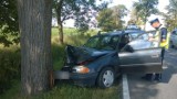 Wypadek koło Starego Pola [ZDJĘCIA]. Opel astra uderzył w drzewo - jedna osoba ranna