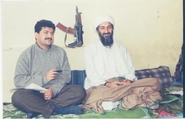 Osama Bin Laden (http://commons.wikimedia.org/wiki/File:Hamid_Mir_interviewing_Osama_bin_Laden.jpg)