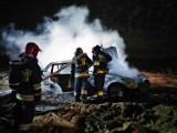 Stanisławie: spłonął samochód [ZOBACZ ZDJĘCIA]