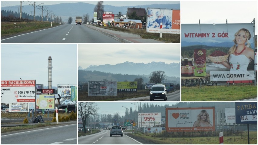 Zakopianka to najbardziej zaśmiecona reklamami droga w Polsce! Te zdjęcia mówią same za siebie