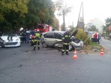 Wypadek w Jarocinie: Zderzenie dwóch samochodów na ulicy Wrocławskiej [ZDJĘCIA]
